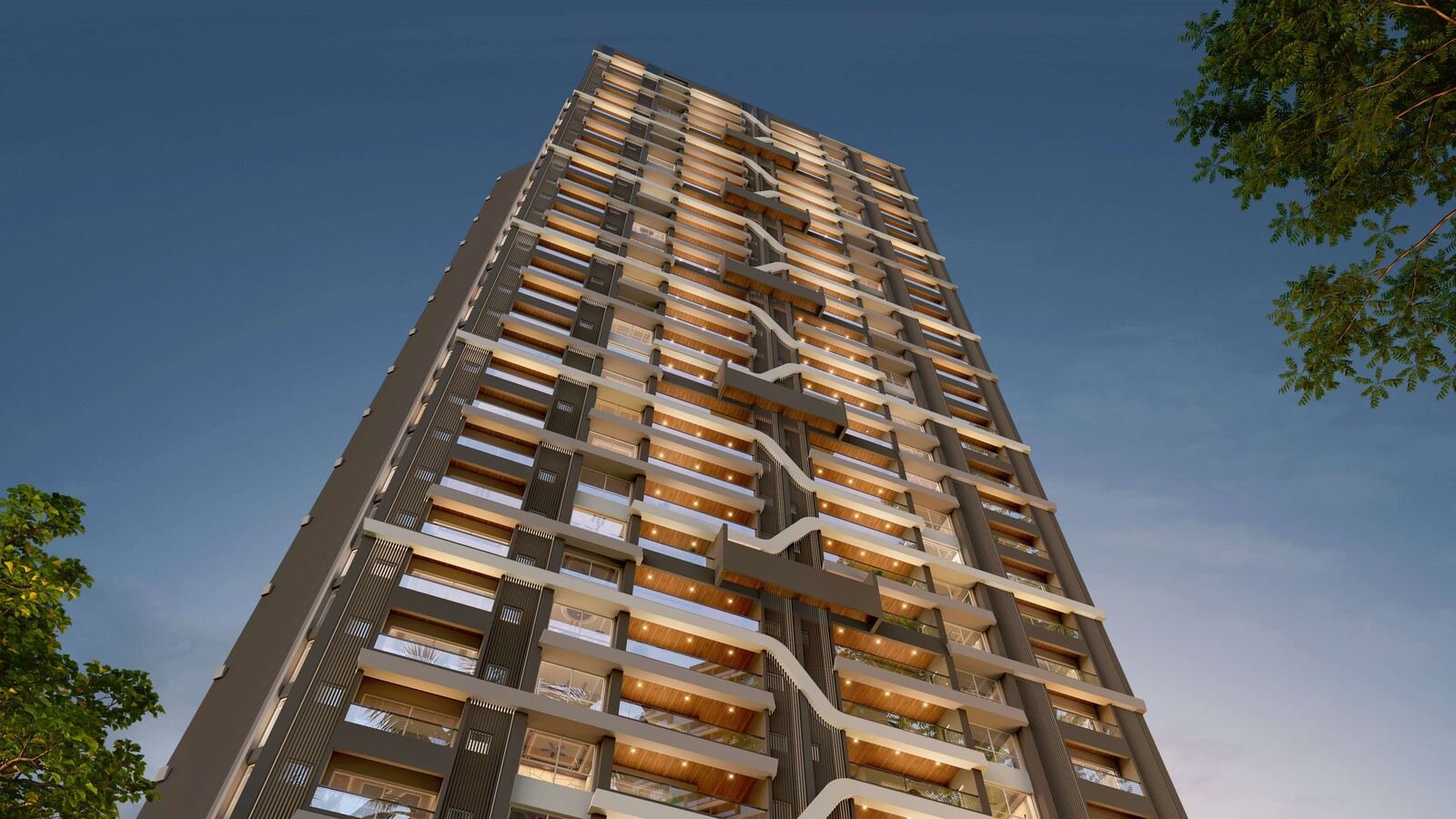 Tower elevation, Palladio Presidential Suites